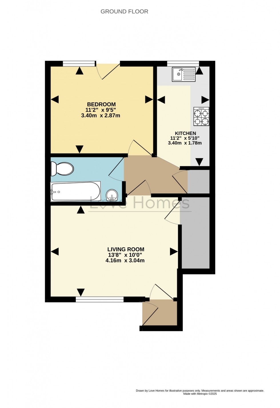 Floorplan for Lipscomb Drive, Flitwick