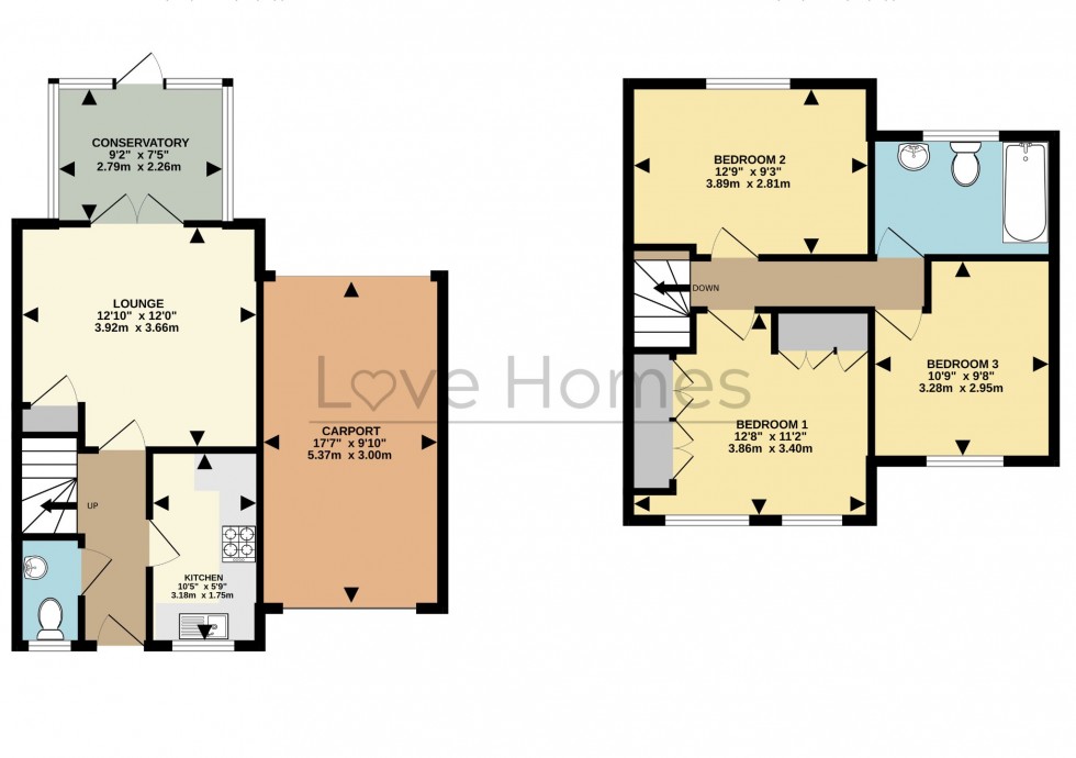 Floorplan for Dove Lane, Wixams