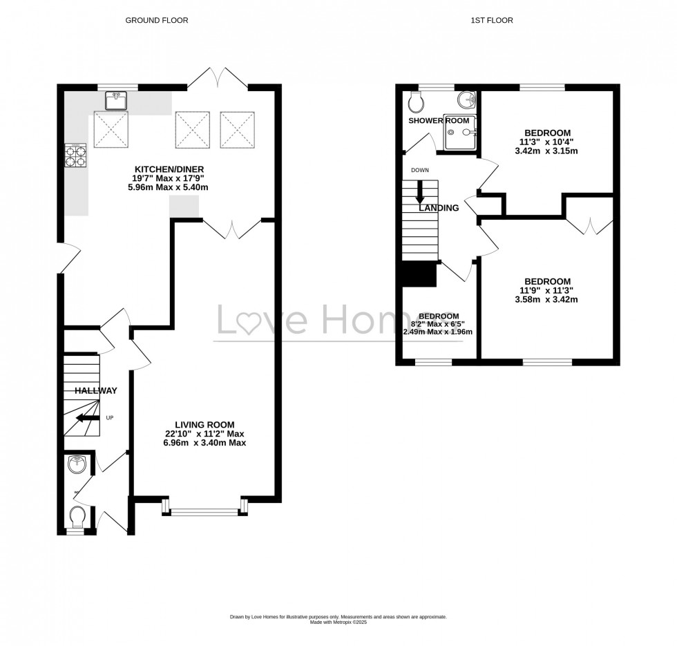 Floorplan for Marsom Grove, Barton Hills, LU3 4BQ