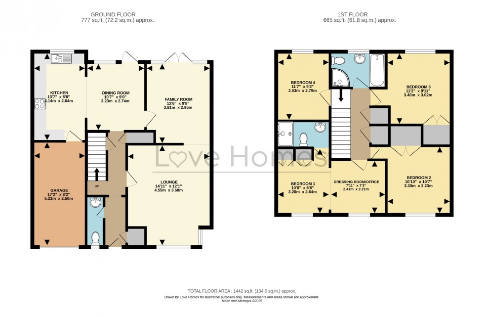 Floorplan for Byron Crescent, Flitwick