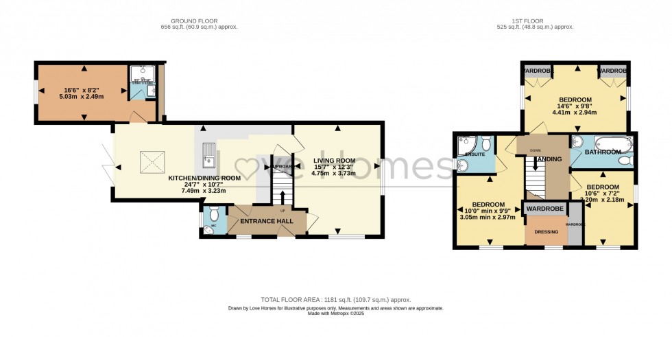Floorplan for Princess Close, Flitwick