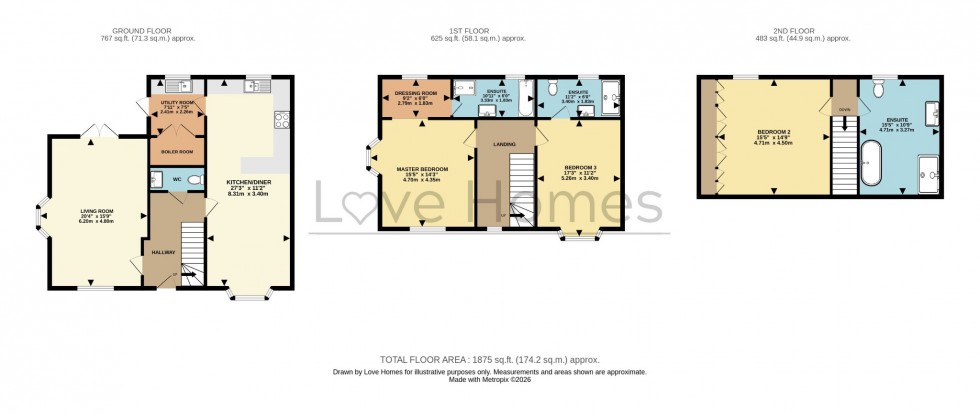 Floorplan for Audrey Cottage, Lane Farm, The Lane, Tebworth