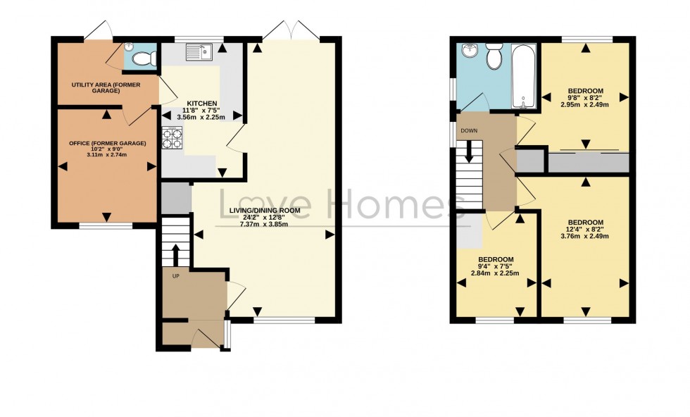 Floorplan for Fir Tree Close, Flitwick