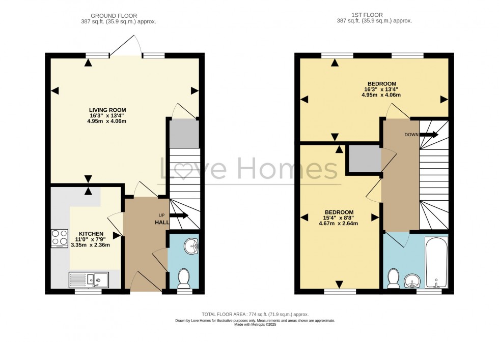 Floorplan for Scyttels Court, Vicarage Close, Shillington