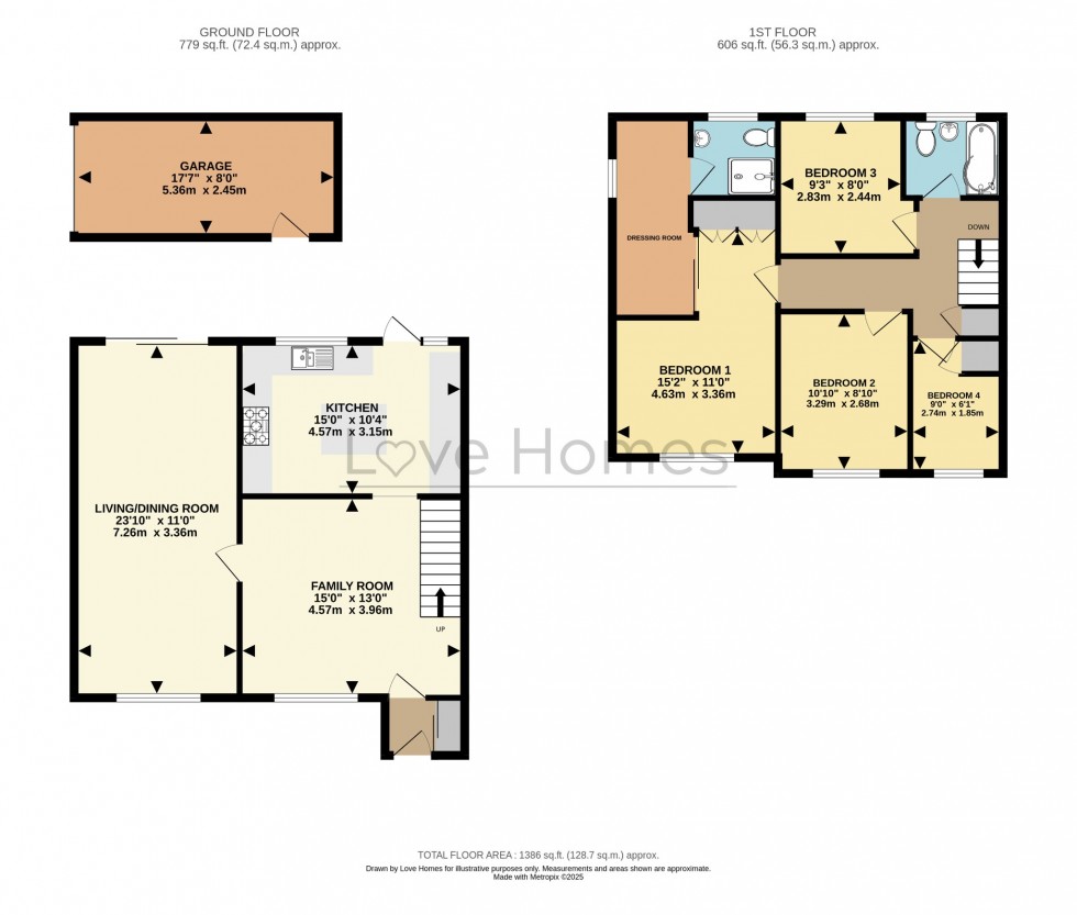 Floorplan for Compton Close, Flitwick