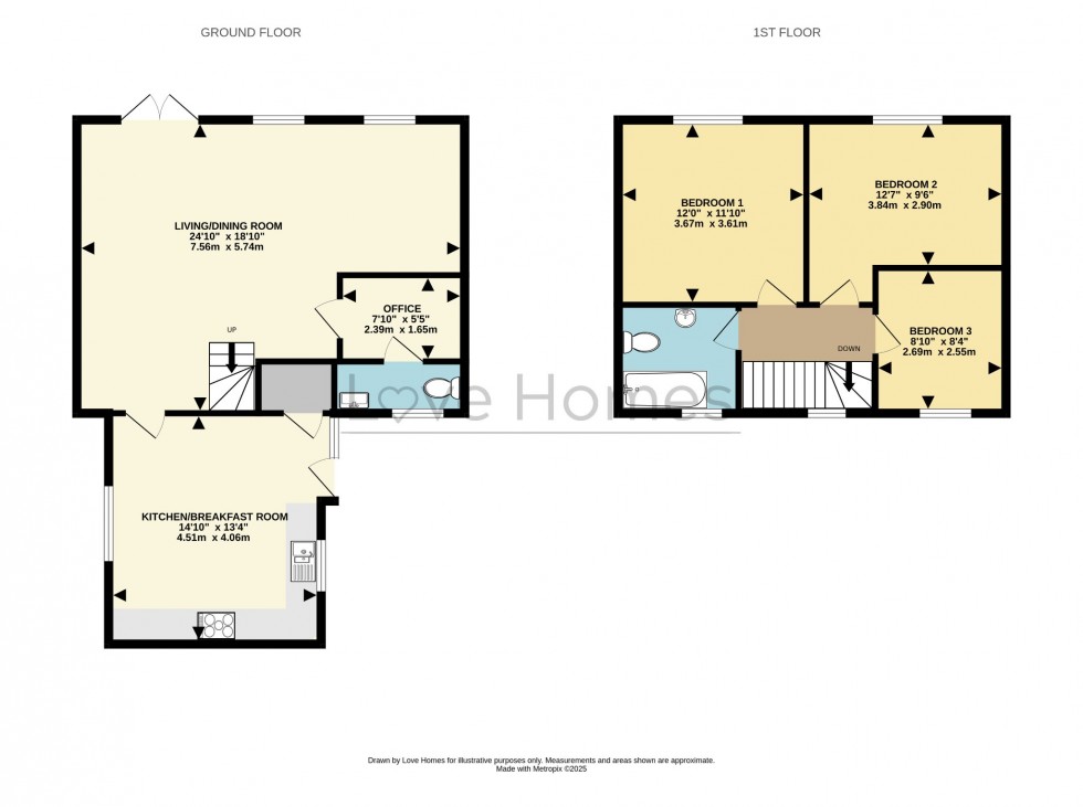 Floorplan for Hinksley Road, Flitwick
