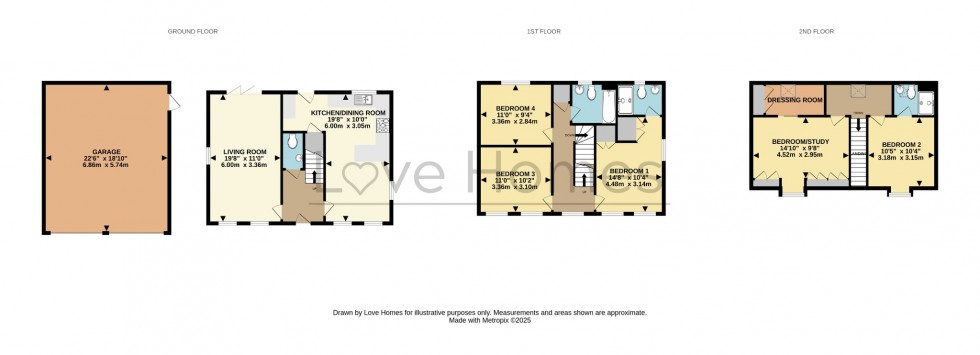 Floorplan for Wellington Close, Flitwick