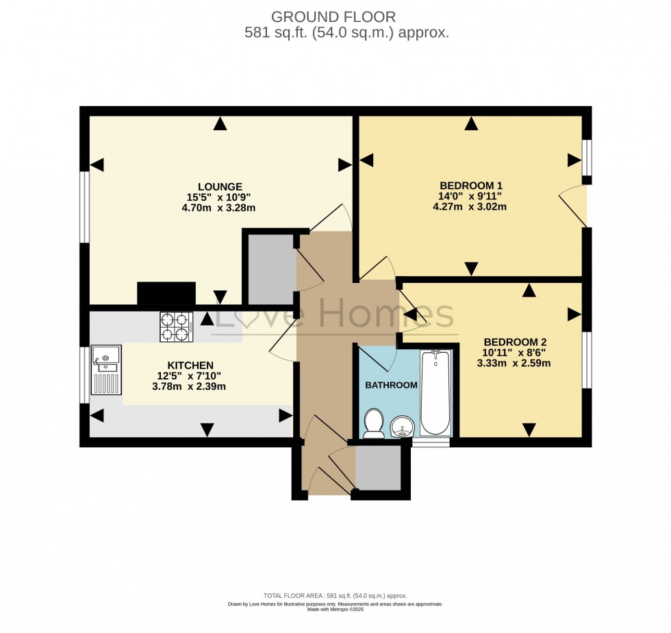 Floorplan for High Street, Westoning