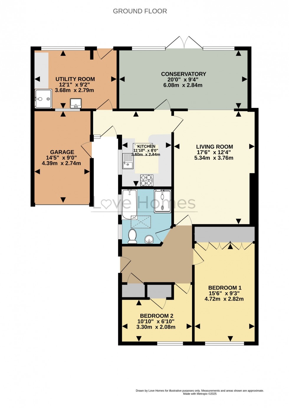 Floorplan for Russell Road, Toddington