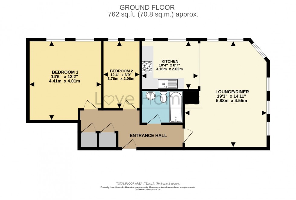 Floorplan for The Limes, Dunstable Street, Ampthill