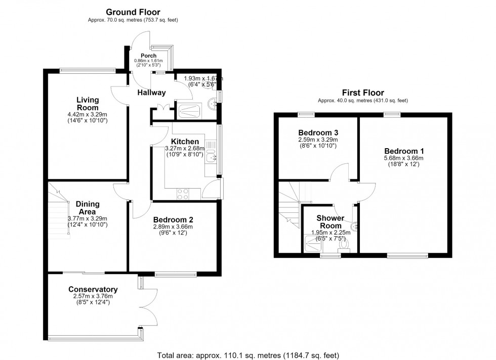 Floorplan for Higham Gobian Road, Barton-Le-Clay, MK45 4LT