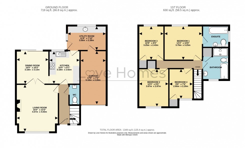 Floorplan for Astwood Drive, Flitwick