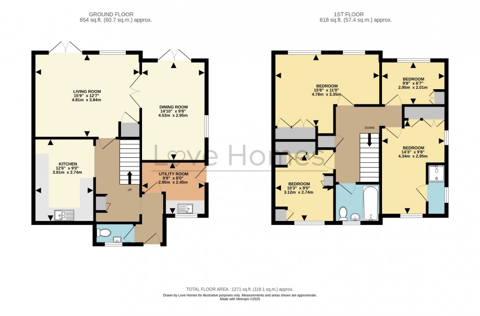 Floorplan for Woodcock Walk, Flitwick