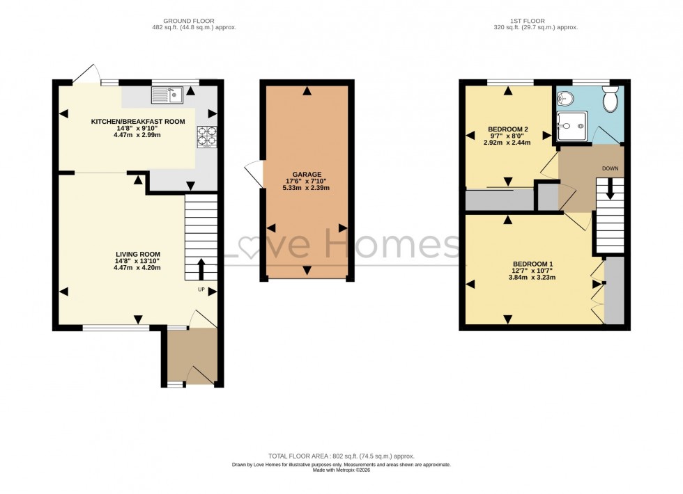 Floorplan for Osprey Road, Flitwick