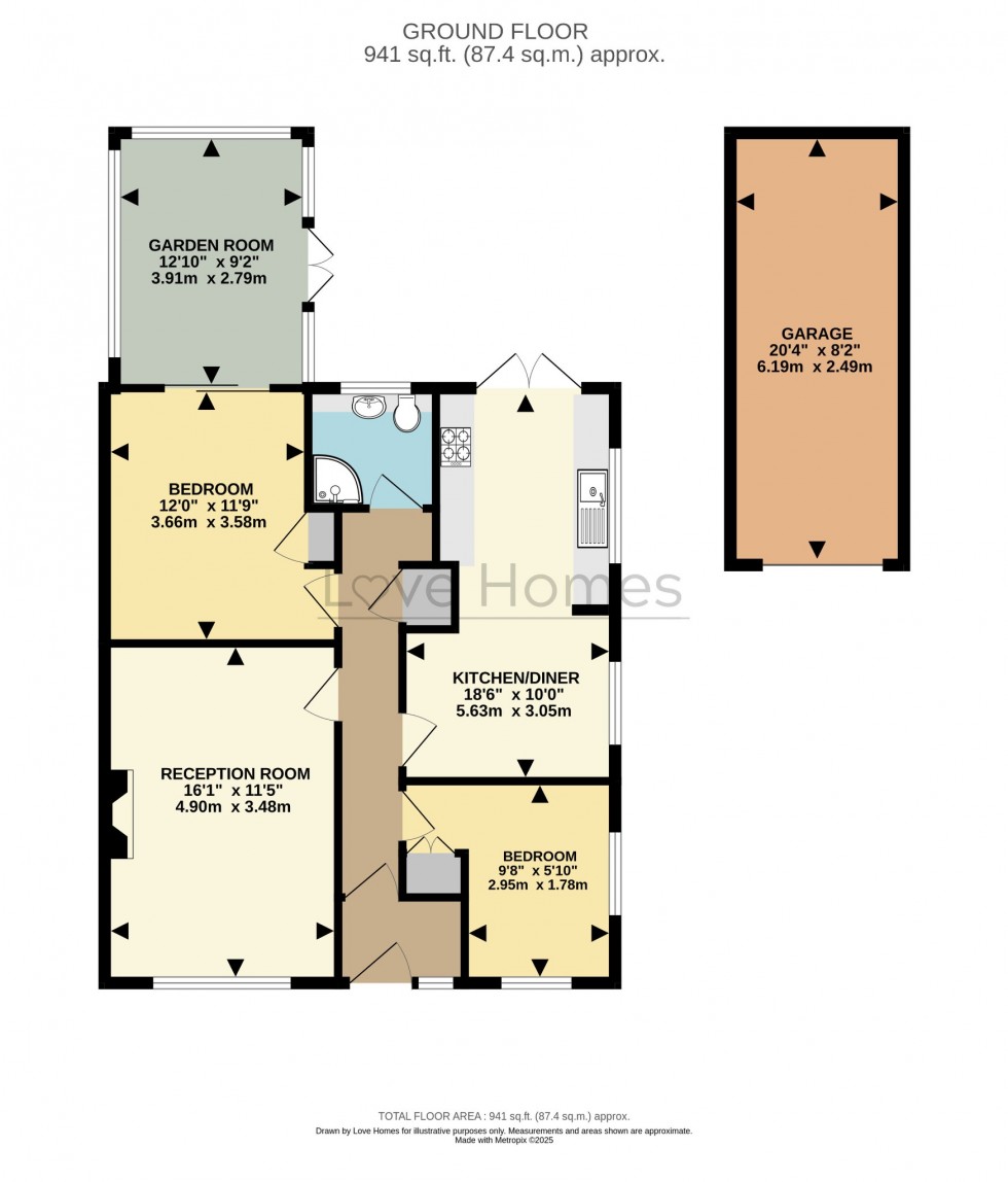 Floorplan for Bedford Road, Houghton Conquest