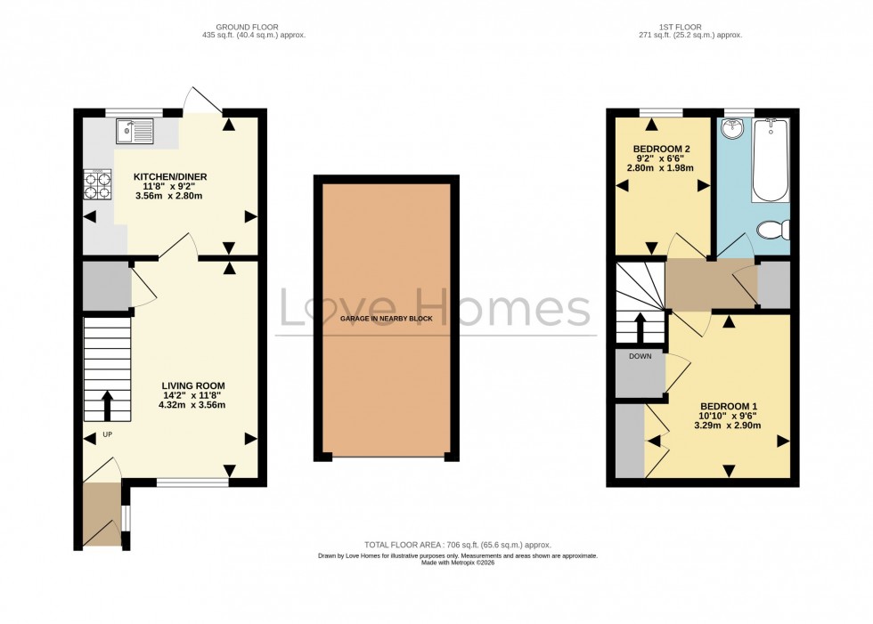 Floorplan for Williams Way, Flitwick
