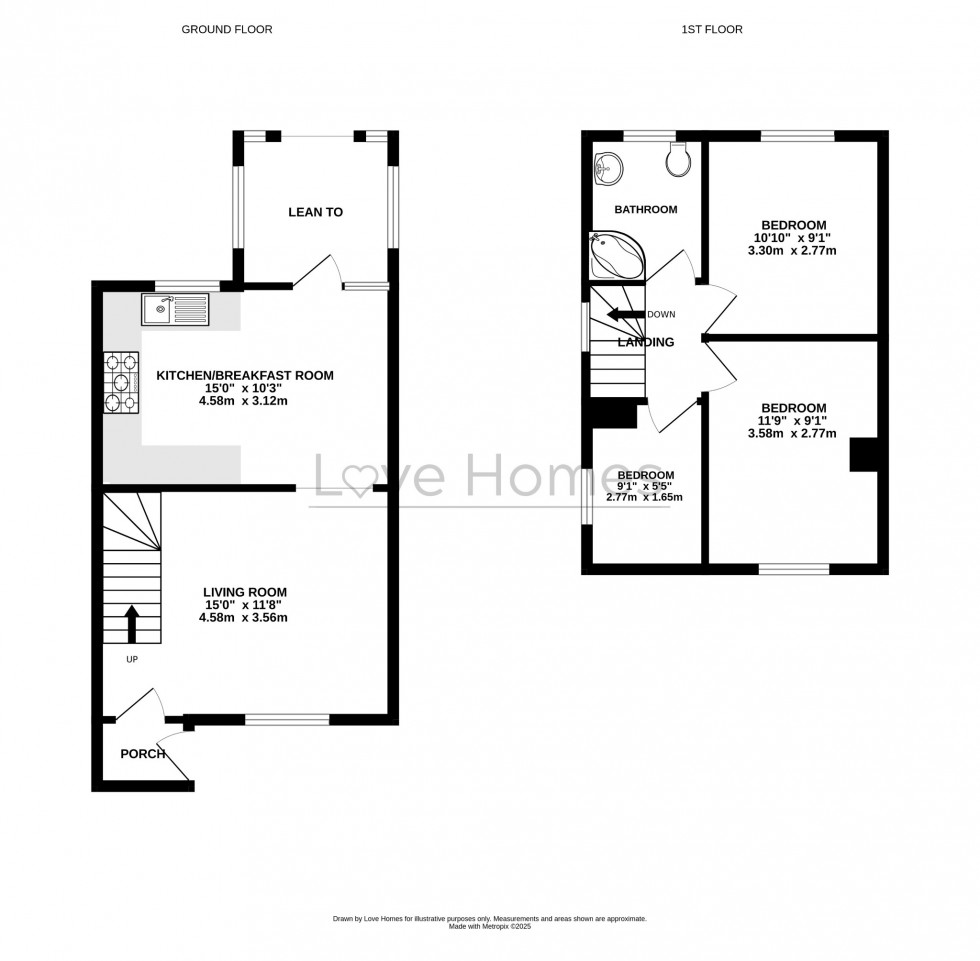 Floorplan for Sunningdale, Luton, LU2 7TF