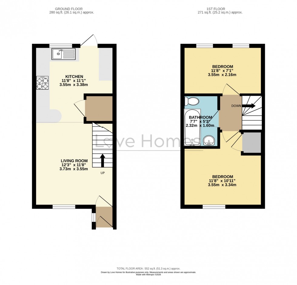 Floorplan for Highfields Court, Westoning
