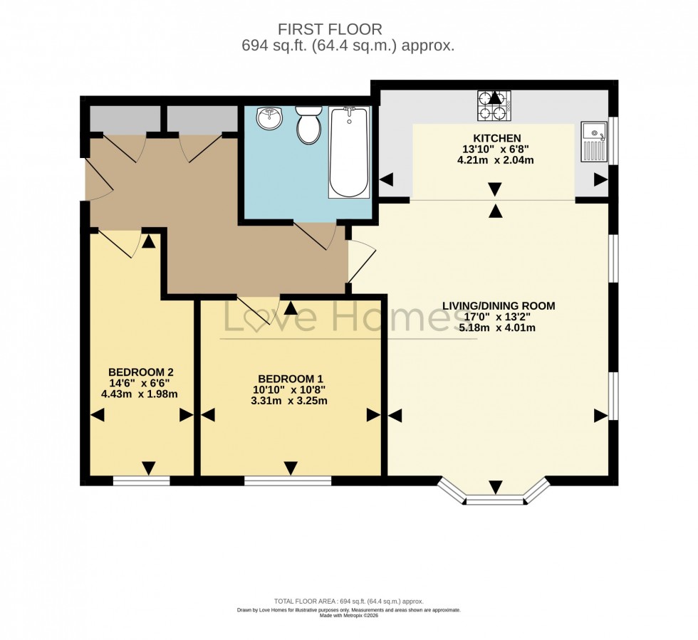 Floorplan for Victoria Grove, Flitwick