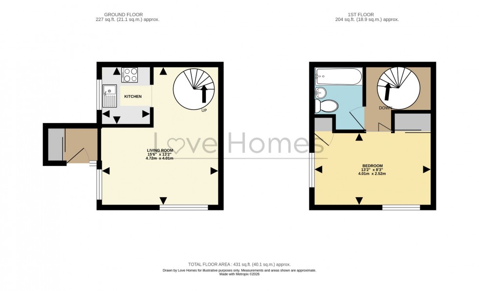 Floorplan for Derwent Rise, Flitwick