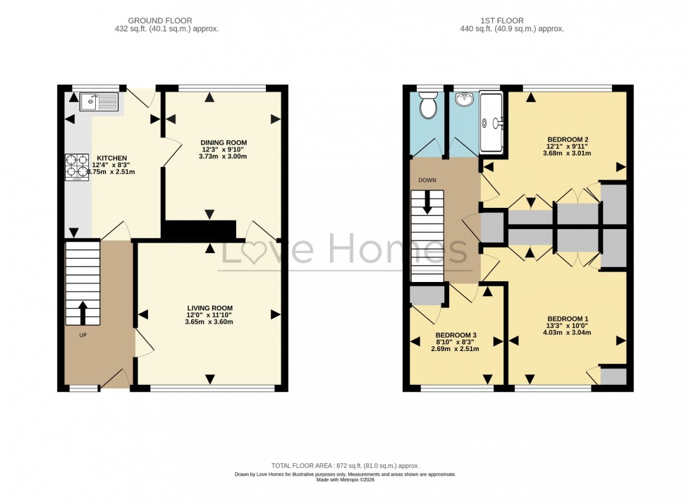 Floorplan for Hatfield Road, Flitwick