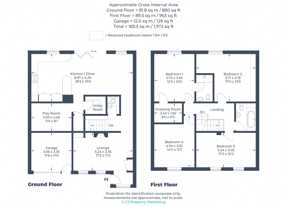 Floorplan for Newbury Close, Silsoe, MK45 4EZ