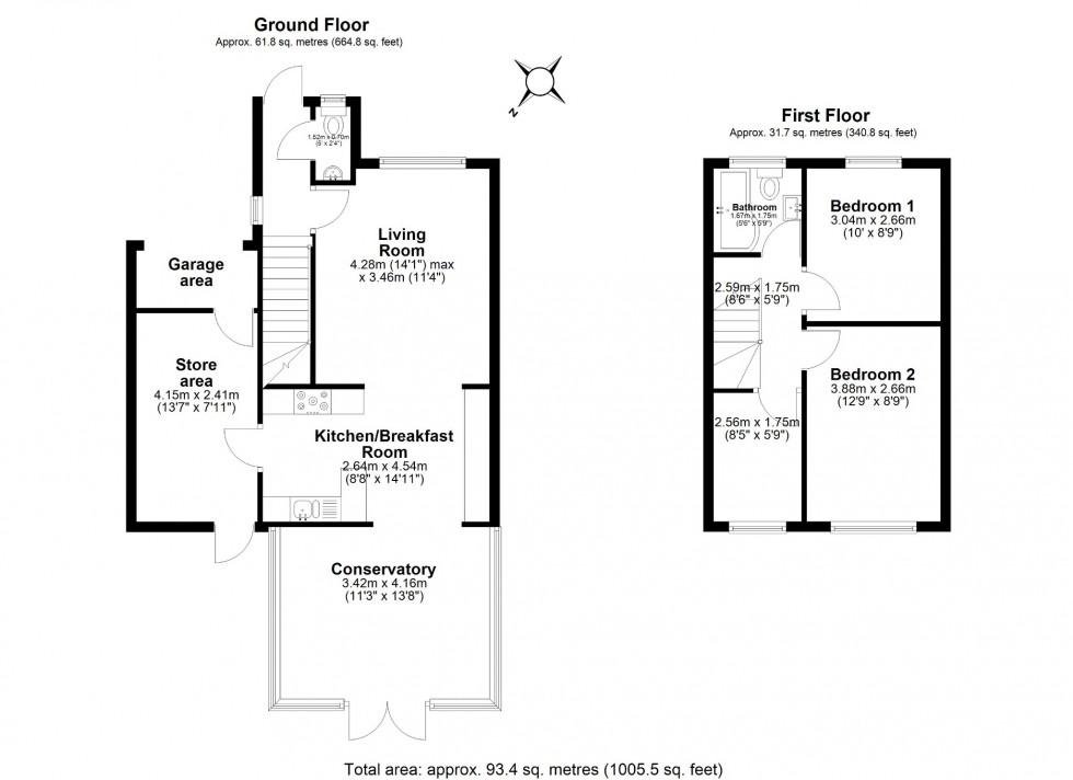 Floorplan for Ravensburgh Close, Barton-Le-Clay, MK45 4RG