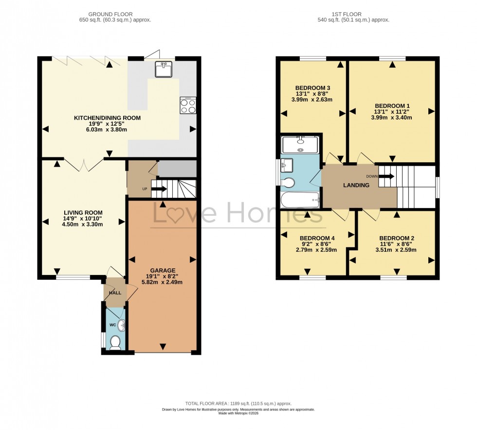 Floorplan for George Street, Maulden