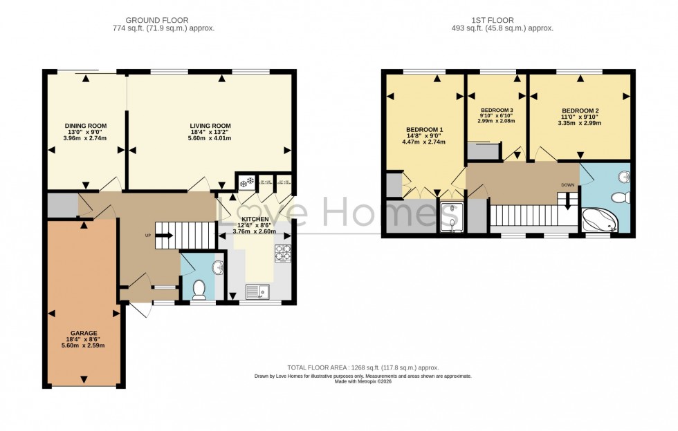 Floorplan for Water Lane, Flitwick