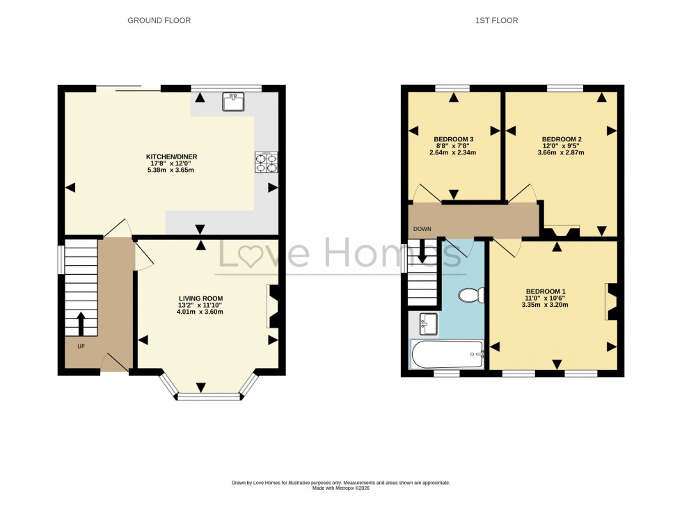 Floorplan for Ampthill Road, Flitwick