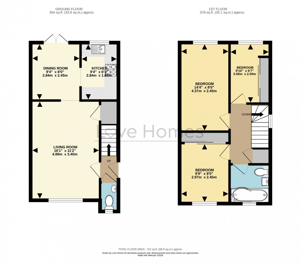 Floorplan for The Meadows, Flitwick