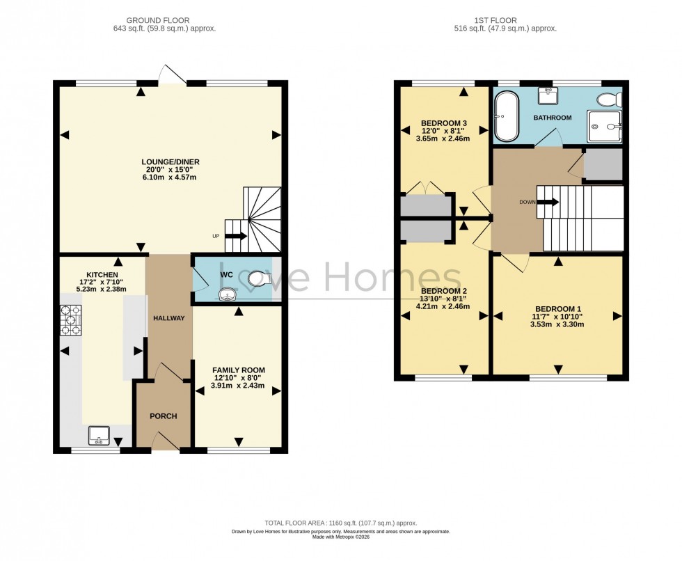 Floorplan for Campion Road, Westoning