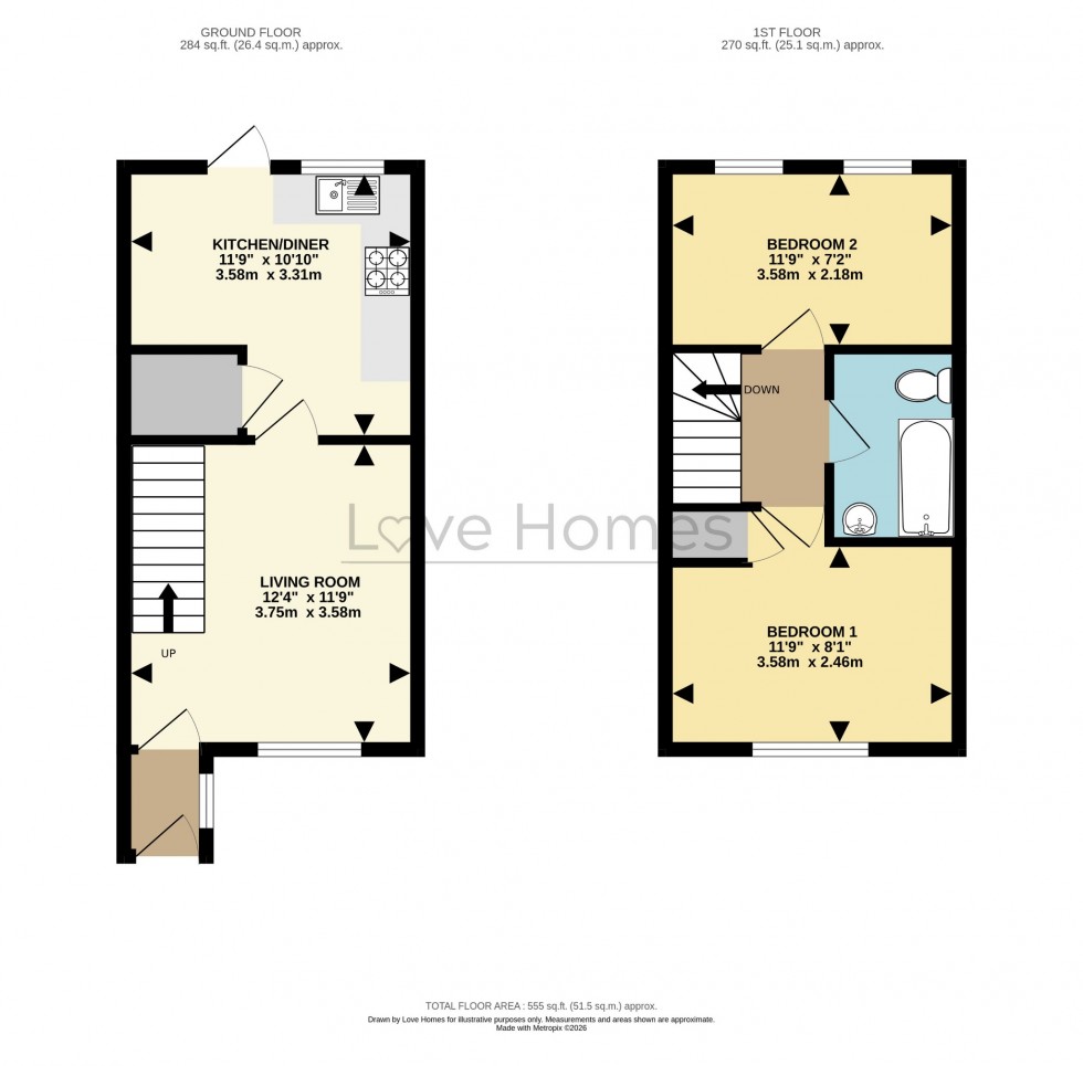 Floorplan for Highfields Court, Westoning