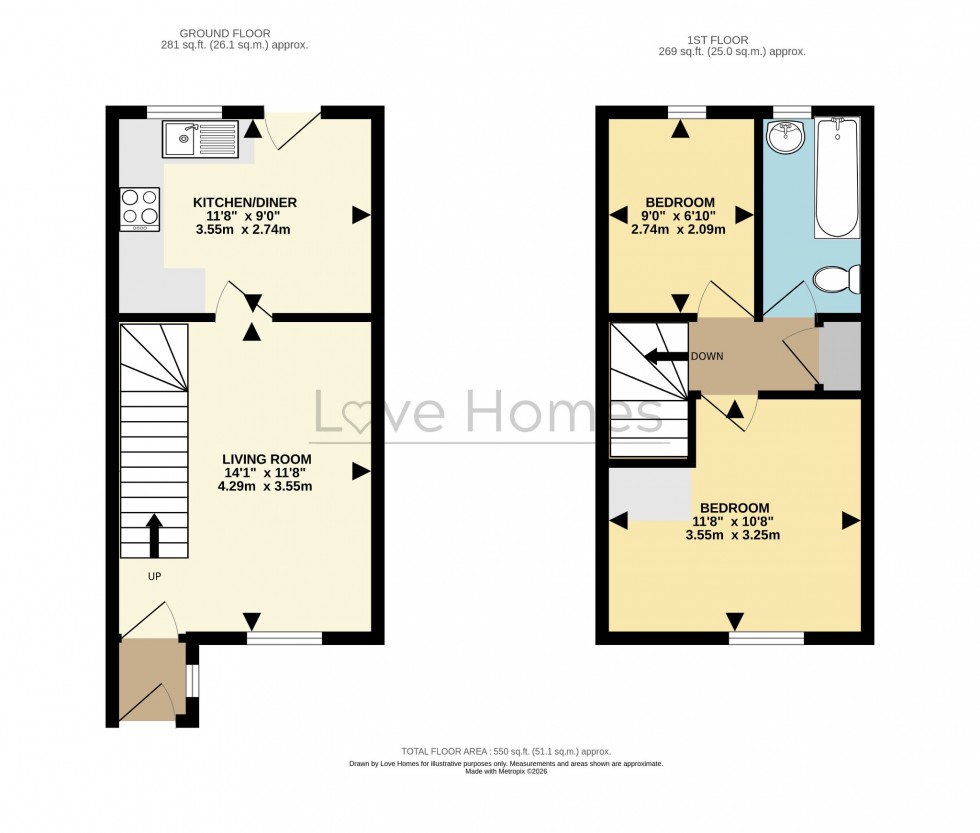 Floorplan for Williams Way, Flitwick
