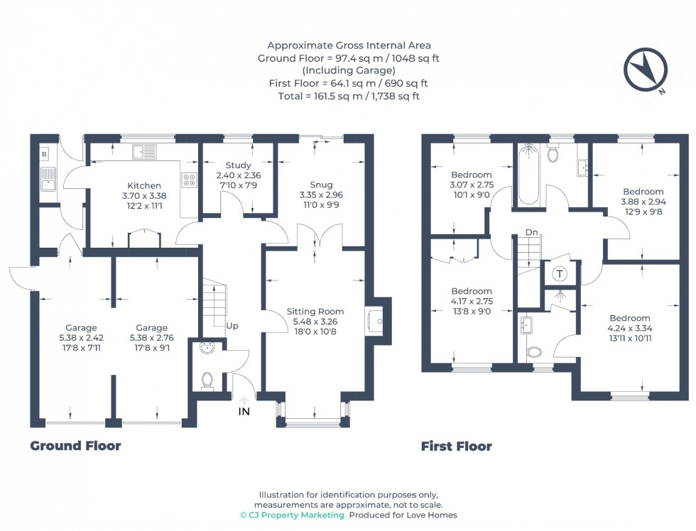 Floorplan for Manor Farm Close, Barton-Le-Clay, MK45 4TB