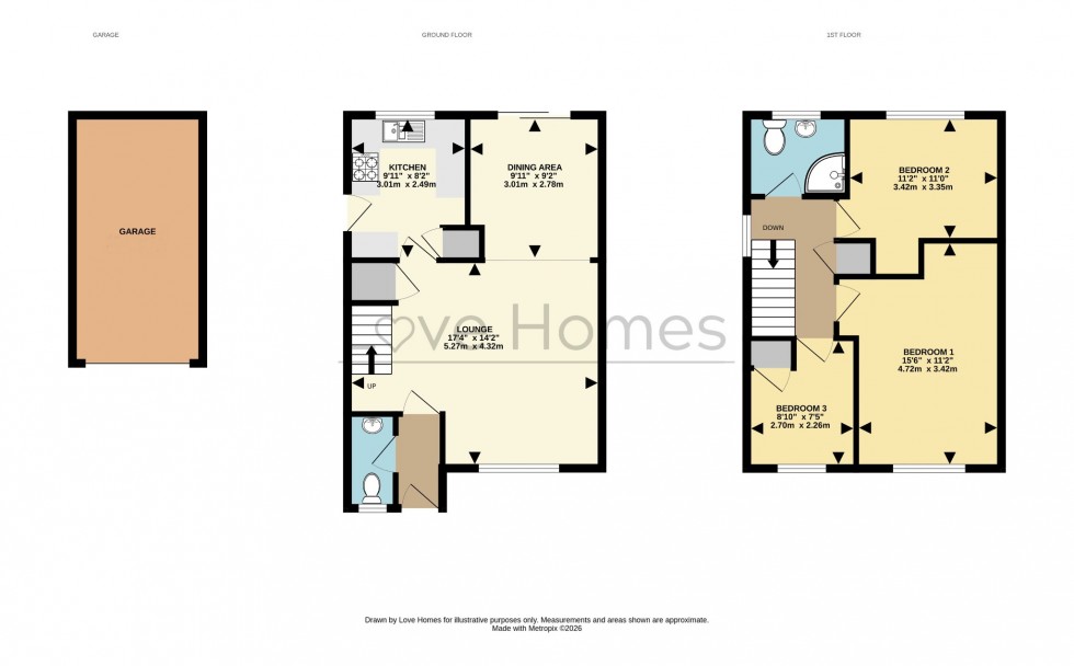 Floorplan for Osprey Road, Flitwick
