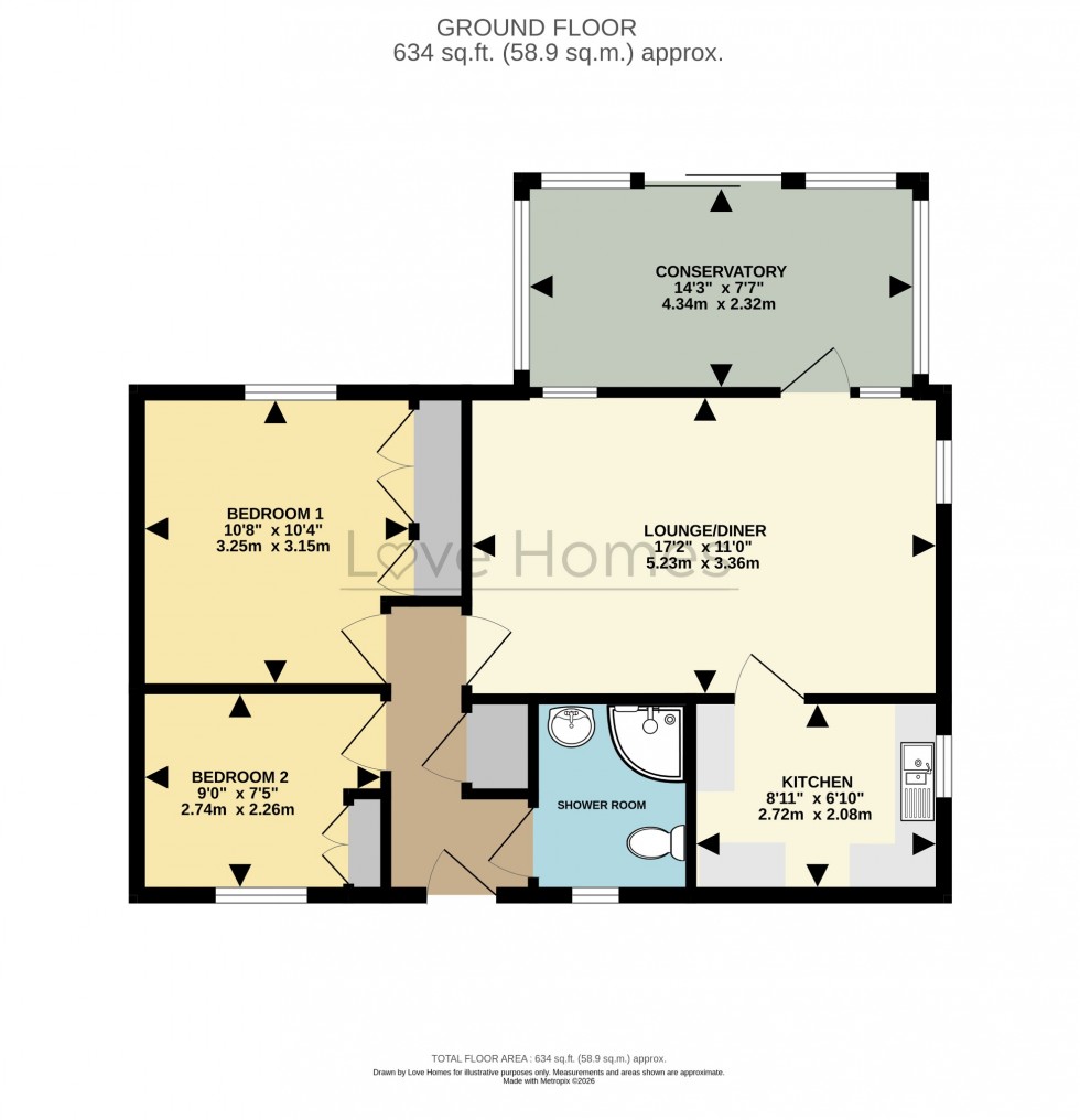Floorplan for Preston Close, Ampthill