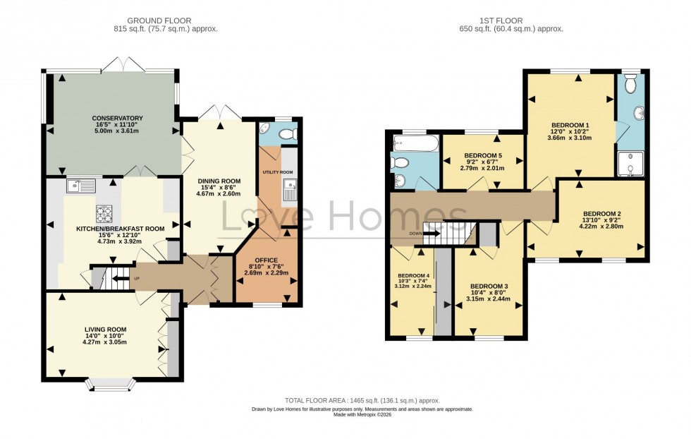 Floorplan for St. Albans Close, Flitwick