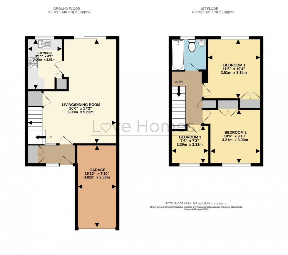 Floorplan for Swallow Close, Flitwick