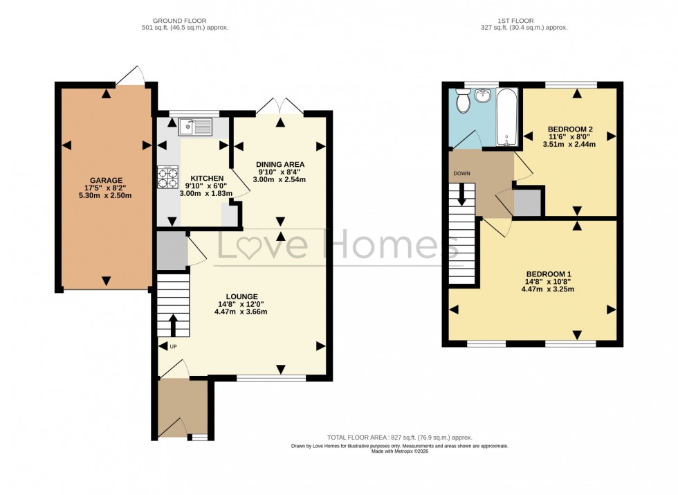 Floorplan for Mersey Close, Flitwick