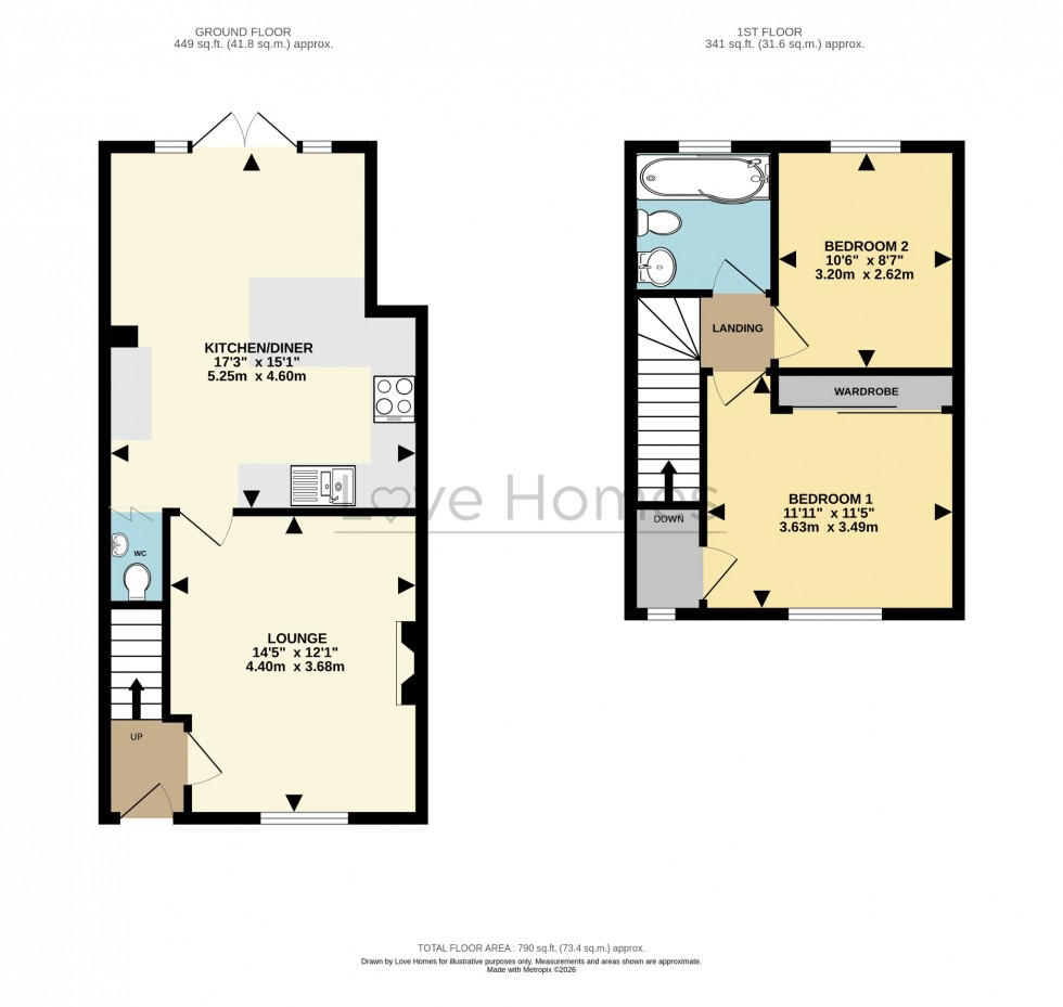 Floorplan for Montgomery Close, Stewartby