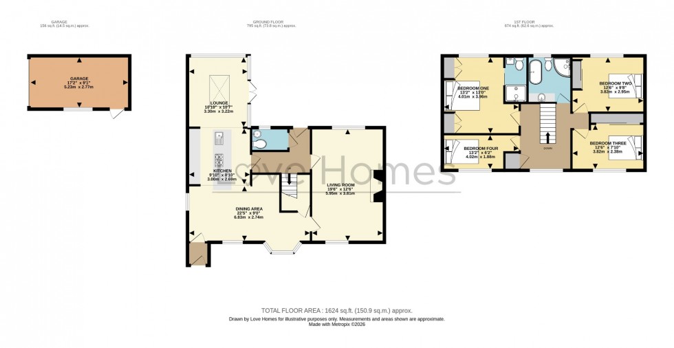 Floorplan for Church Road, Westoning