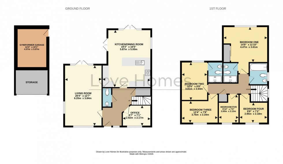 Floorplan for Ryder Way, Flitwick
