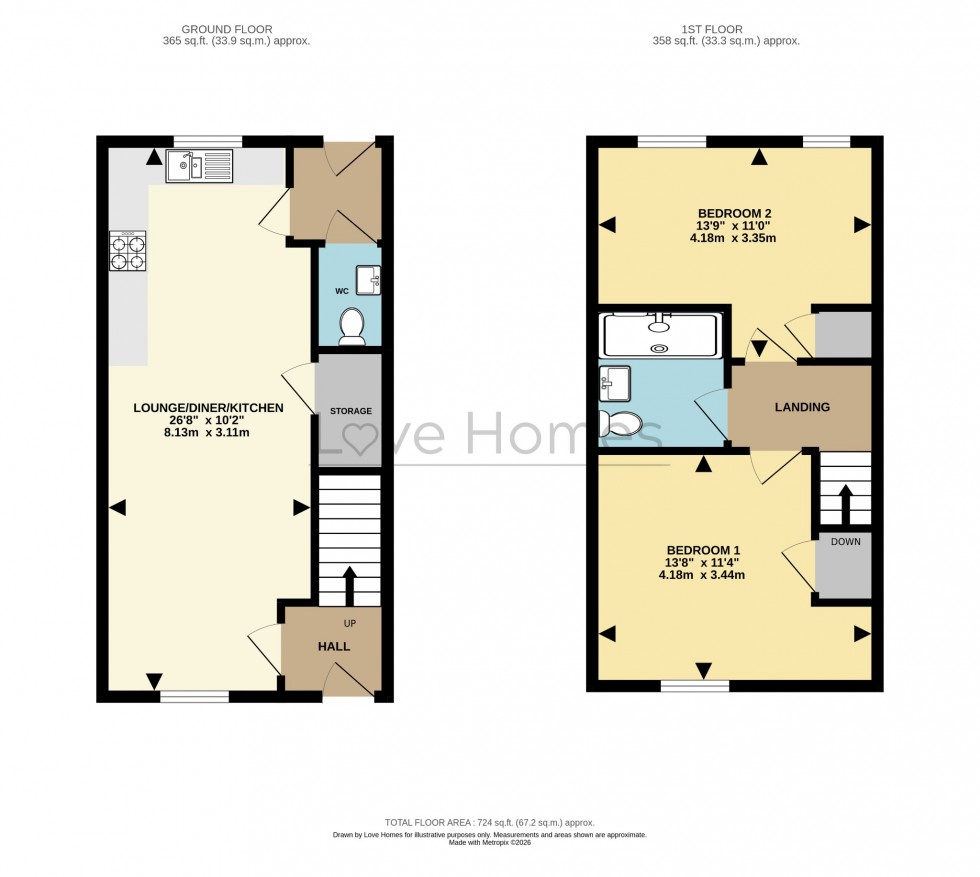 Floorplan for The Jumps, Marston Moretaine