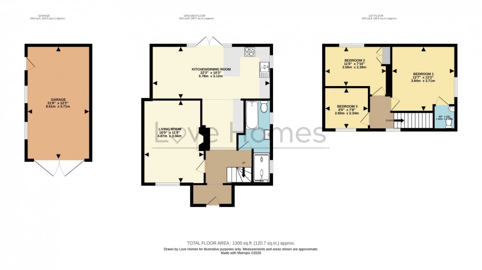 Floorplan for Sand Road, Flitton