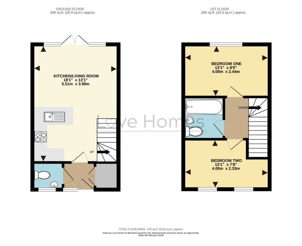 Floorplan for Ryder Way, Flitwick