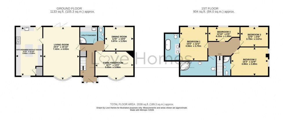 Floorplan for Greenfield Road, Pulloxhill