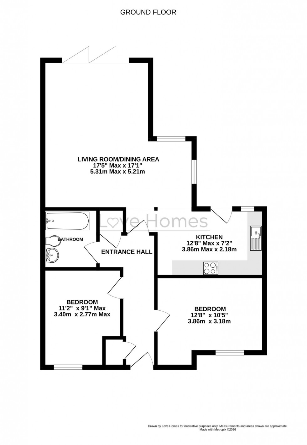 Floorplan for Orchard Close, Barton-Le-Clay, MK45 4LD