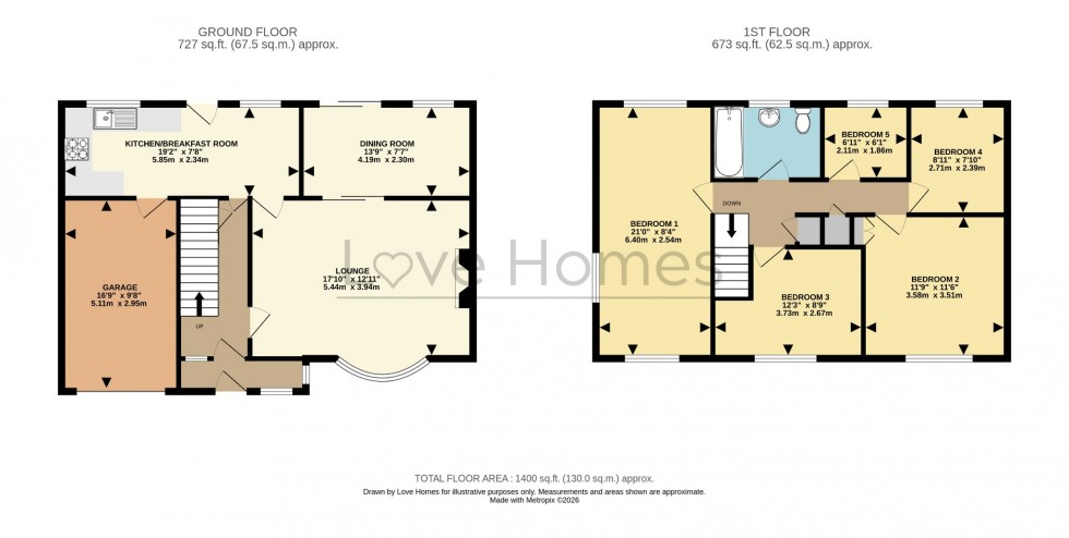 Floorplan for High Street, Clophill