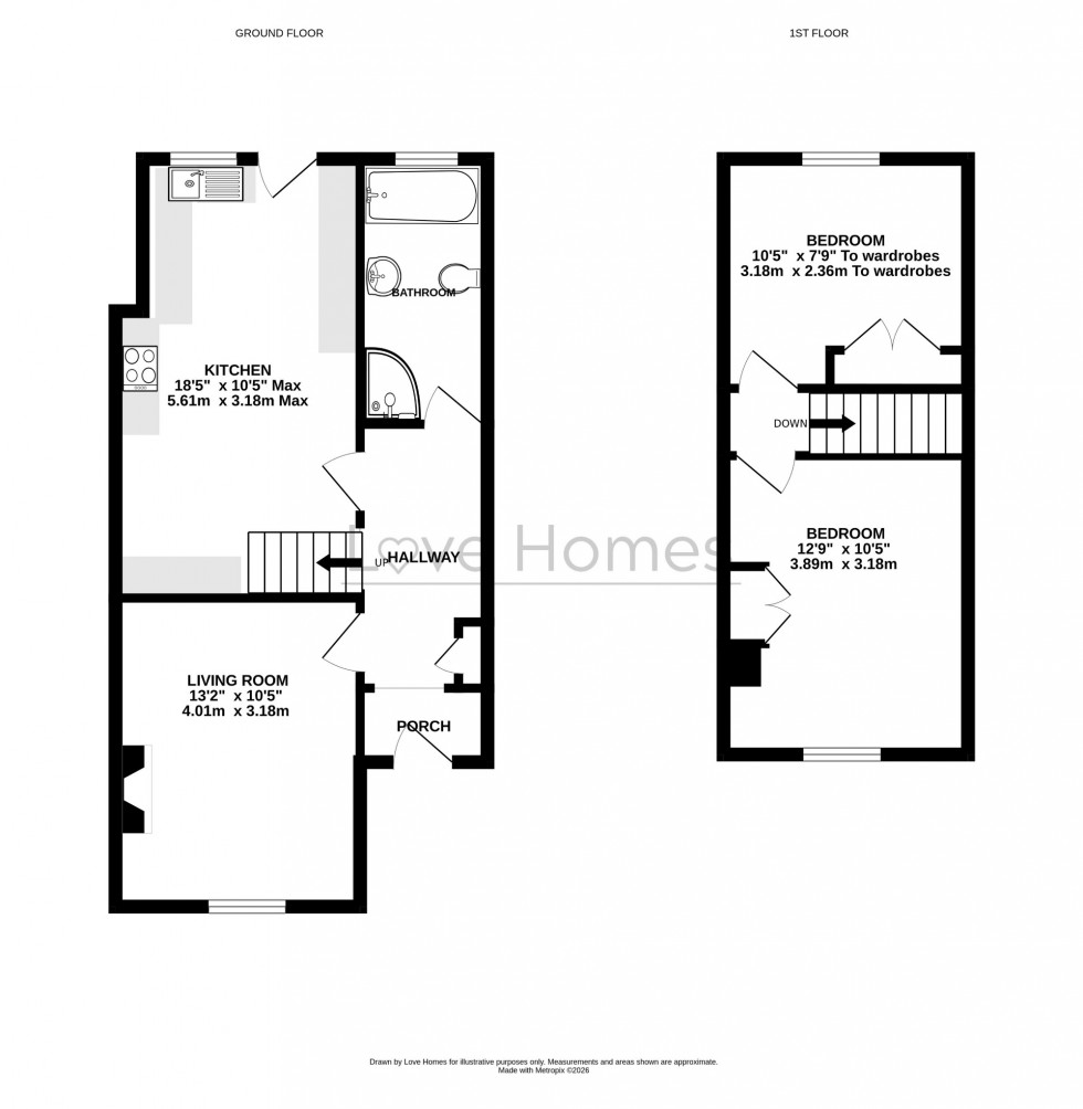 Floorplan for Norman Road, Barton-Le-Clay, MK45 4QD